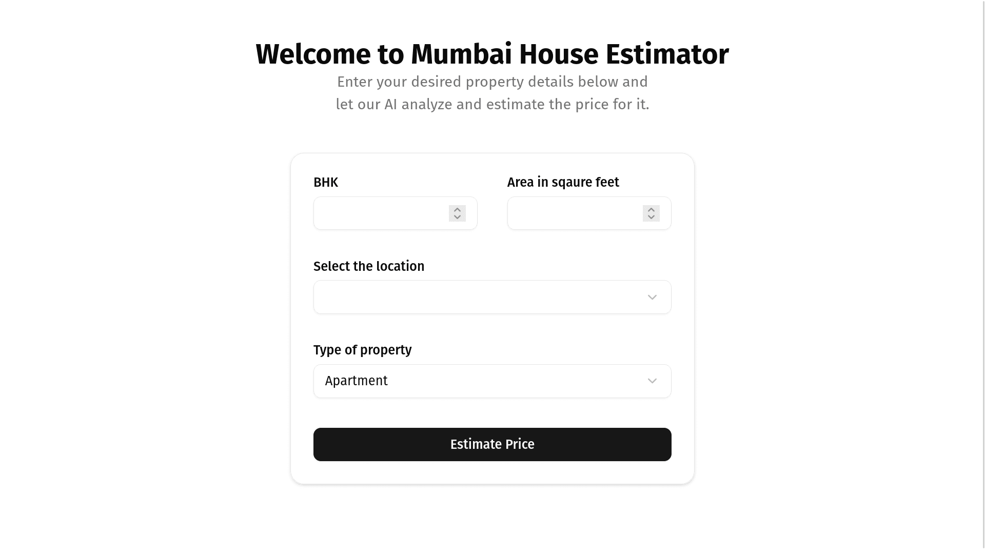 Mumbai House Price Estimator